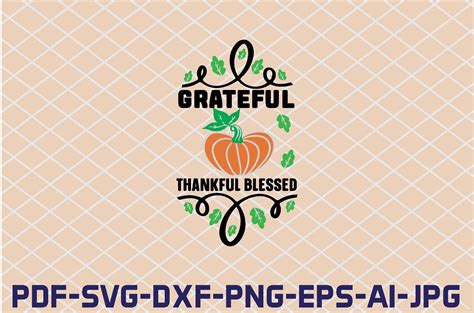 Grateful Thankful Blessed Svg Cut Files Graphic By Fh Magic Studio