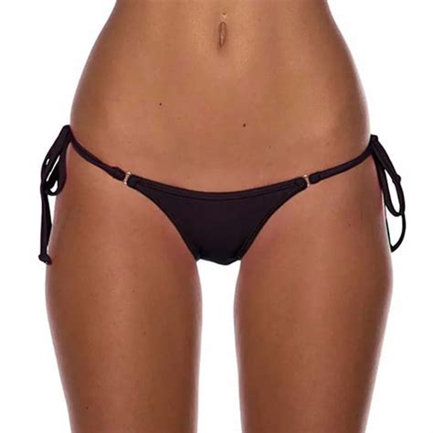 Women Sexy Micro Mini Brazilian Butt Tanga Bikini Bottom Thong Separate