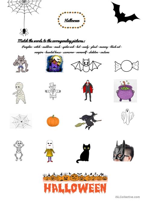 Halloween Games And Vocabulary Picti English Esl Worksheets Pdf Doc