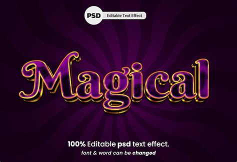 Efeito De Texto Psd Edit Vel Em D M Gico Psd Premium