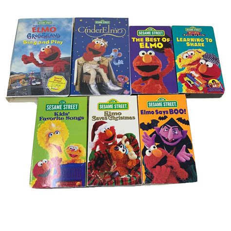 Sesame Street Vhs Lot Of Cookie Monster Elmo Christmas The Best Porn