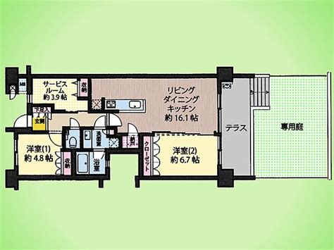 【ホームズ】中古マンション グランウェリス瀬田 1階 世田谷区