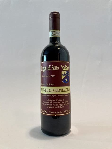 Brunello Di Montalcino Docg Poggio Di Sotto Enoteca Al Risanamento