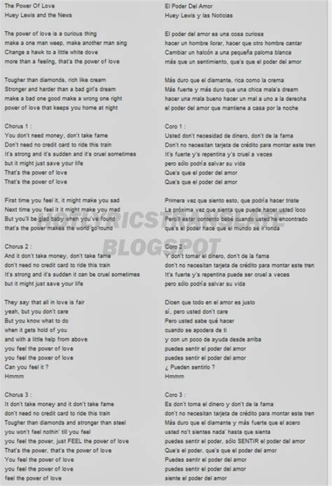 Top Lyrics Translated Canciones Top Traducidas Huey Lewis And The News