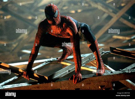 Tobey Maguire Spider Man Spiderman 2002 Stock Photo Royalty Free