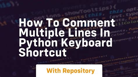 How To Comment Multiple Lines In Python Keyboard Shortcut Youtube