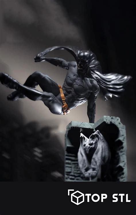 Batman Dynamic Pose 3d Print Stl Model Top Stl