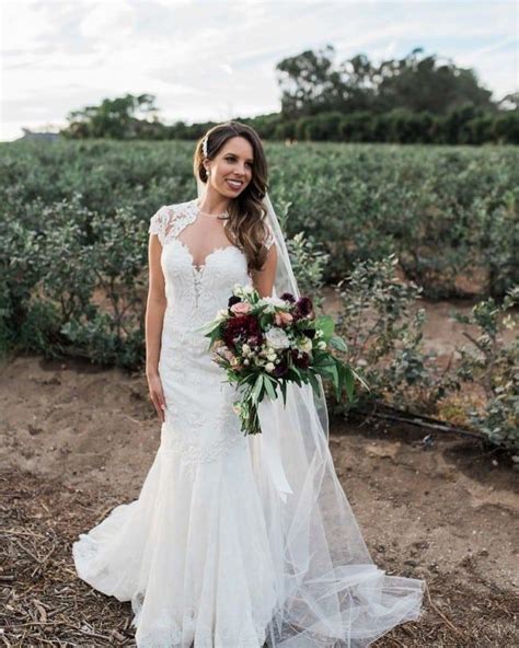 Embroidered Wedding Gowns With Cap Sleeves From Darius Bridal