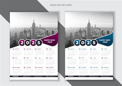 Premium Vector 2025 Calendar Design Template