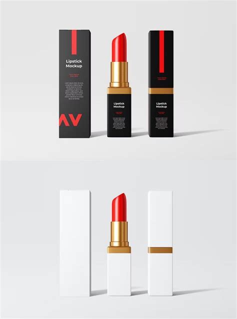 Lipstick Mockup In 2024 Lipstick Makeup Package Mockup