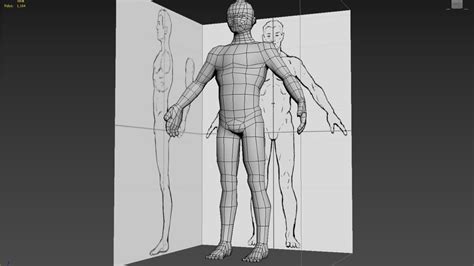 Autodesk 3ds Max Man Character Body Cylinder Base Youtube