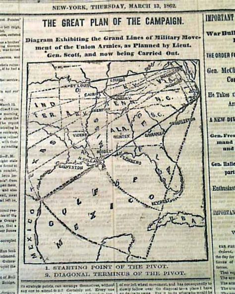 Monitor Vs Merrimack Civil War Map 1862 Old Newspaper Ebay