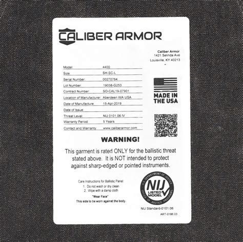 Level IV Body Armor | Caliber Armor