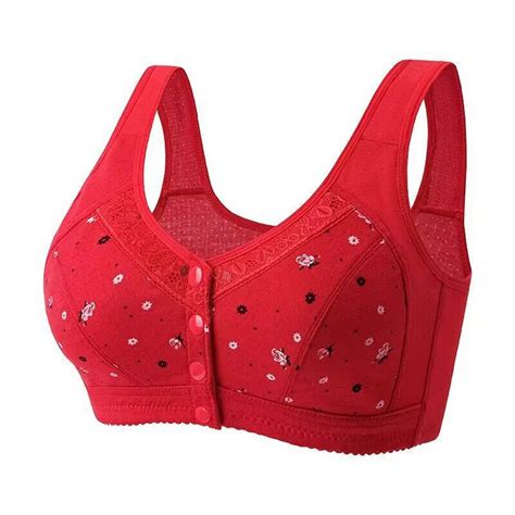 Seniors Support Plus Size Bra For Sagging Breasts Lift Front Closure