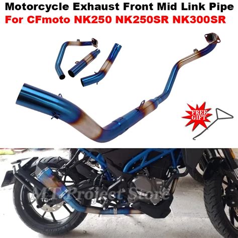 Motorcycle Exhaust System Escape Front Link Pipe Connecting Mm Moto