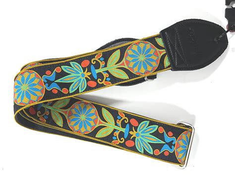 Souldier Guitar Strap Soldier Daisy Blue Black Handmade Reverb