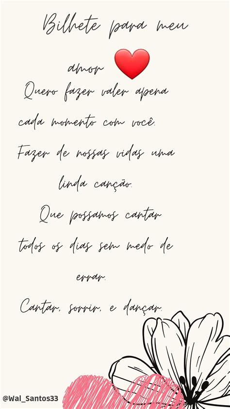 Bilhete De Amor Mensagem De Amor Verdadeiro Cartas De Amor