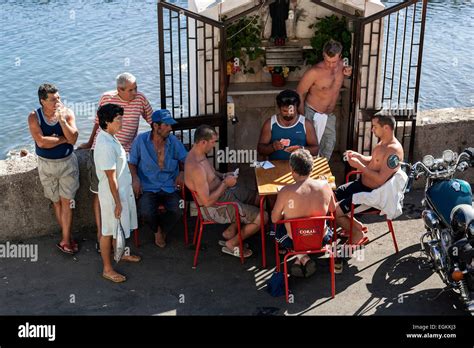 Men playing cards Câmara de Lobos Madeira Portugal Stock Photo Alamy