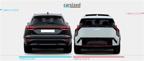 Dimensions Audi Q E Tron Present Vs Kia Ev Present