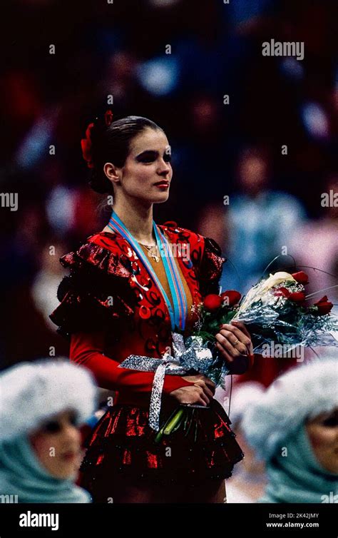 Katarina Witt DDR Goldmedaillengewinnerin Und Olympiasiegerin Im