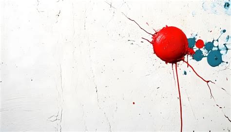 A Red Balloon With Blood Dripping Down The Center Premium Ai