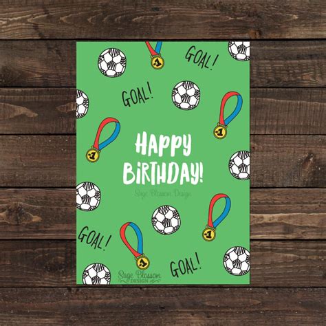 Football Birthday Card Printable