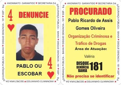 Baralho Do Crime Da Bahia Ganha Novo Integrante Blog Do Sena