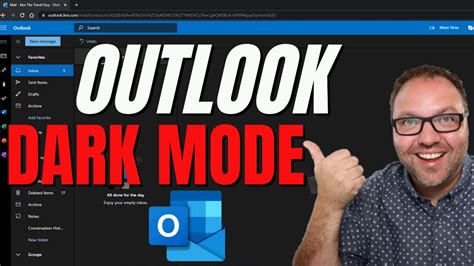 How To Turn On Outlook Dark Mode Outlook Online Youtube