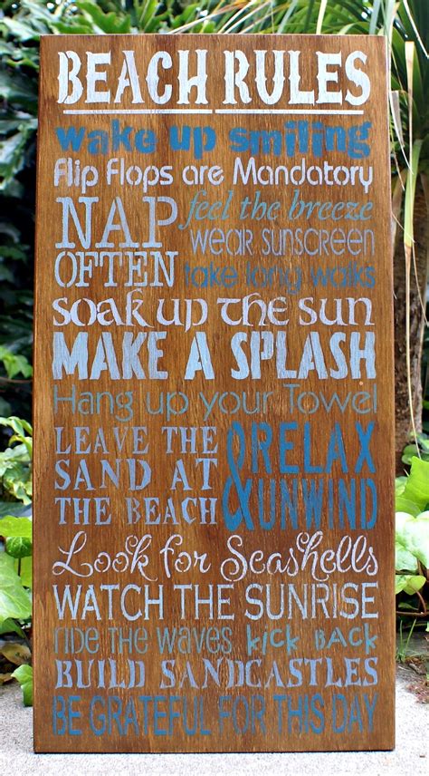 Beach Rules Sign Beach Rules Beach Rules Sign Home Decor Signs