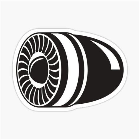 Jet Engine Aviation Mechanic Engineering Plane Engine Design Sticker