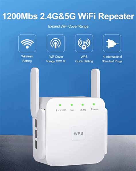 Ghz Wifi Repeater Wireless Wifi Extender Mbps Wi Fi Amplifier