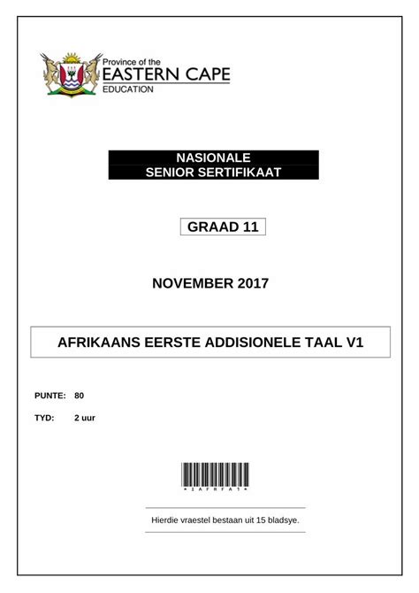 Pdf Graad November Afrikaans Eerste Addisionele Taal Fal P