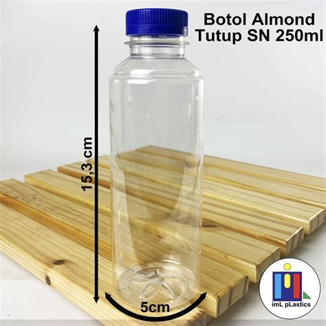 Jual Botol Plastik Ml Botol Almond Kekinian Tutup Sn Pcs