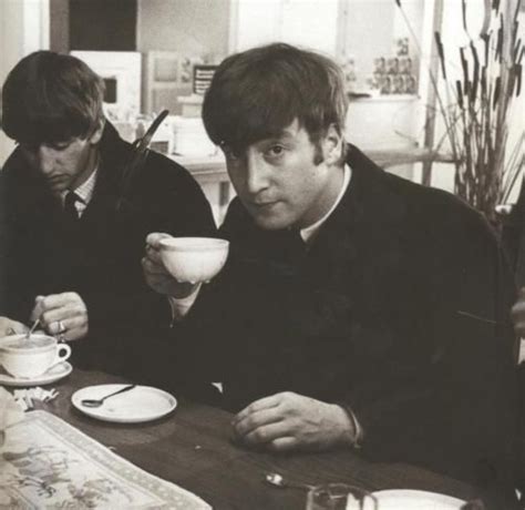 Famous People Drinking Tea The Beatles John Lennon Lennon