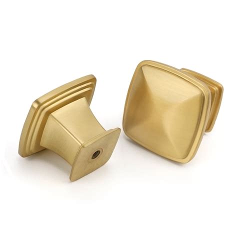 Homdiy Pack Gold Cabinet Knobs Brushed Nickel Drawer Knobs For