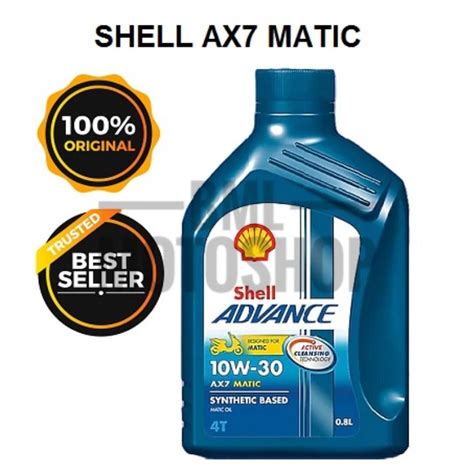 Jual Oli Shell Advance AX7 Matic 10W 30 800ml 0 8L Oli Motor Matic