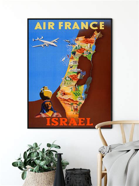 Israel Israel Travel Poster Israel Poster Israel Painting Etsy