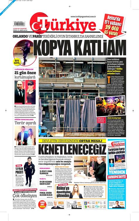 Türkiye Gazetesi Gazetesi 02 Ocak 2017 Pazartesi