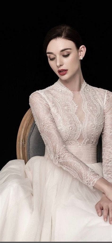 Classic Wedding Dress Grace Kelly Wedding Dress Long Sleeve Wedding ...