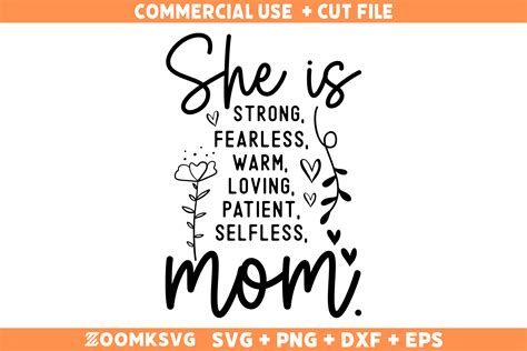 She Is Mom Svg Woman Affirmation Svg Illustration Par Zoomksvg