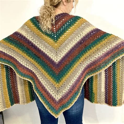 Harvest Moon Ruana Poncho Crochet Pattern Simply Hooked By Janet