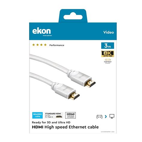 Sbs Spa Cavo Hdmi Ecvhdmi8k30mmw Comet