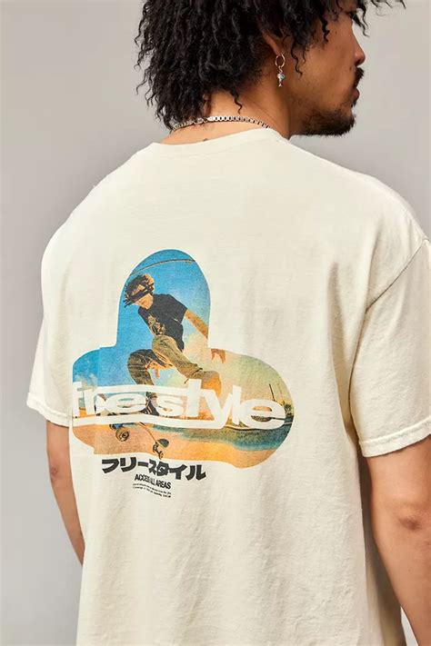 Uo Ecru Freestyle T Shirt Urban Outfitters Uk