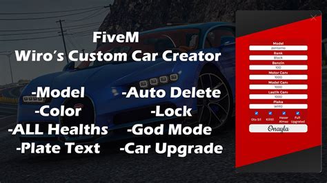 Fivem Wiro S Custom Car Creator Script En Tr Free Youtube