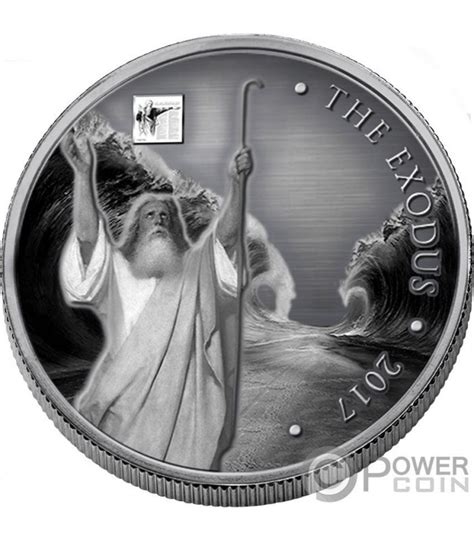 Moses Ii Moises Exodo Bible Tales Nano Chip Oz Moneda Plata