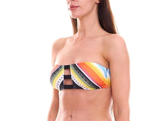 RIP CURL Beach Bazaar Damen Bikini Oberteil Mit Clip Verschluss Oder
