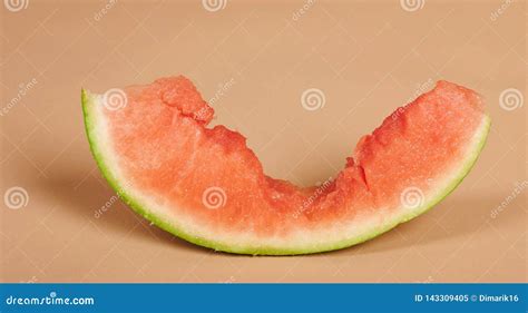 Half Eaten Watermelon Piece Stock Image Image Of Refreshment Slice