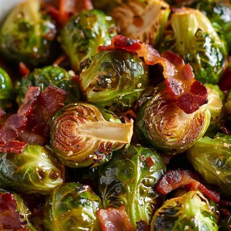 Maple Bacon Roasted Brussels Sprouts