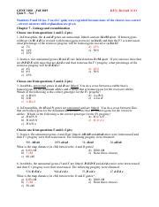 Quiz Linkage Key Revised Pdf Gene Fall Quiz