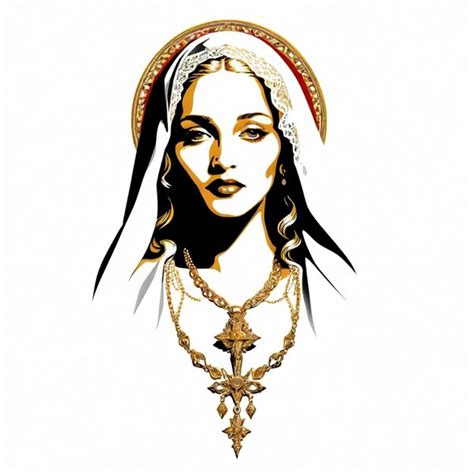 Premium Vector Madonna Vector Set White Background Isolated A High Qual